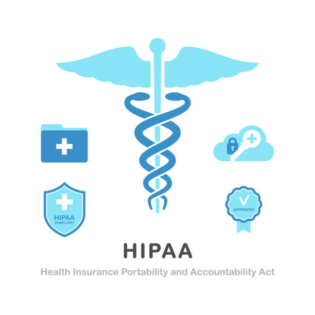 Health insurance portability and accountability act poster vector art illustration