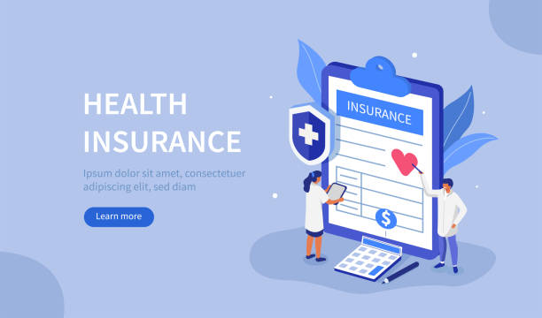 健康保險 - 醫療保險 插圖 幅插畫檔、美工圖案、卡通及圖標