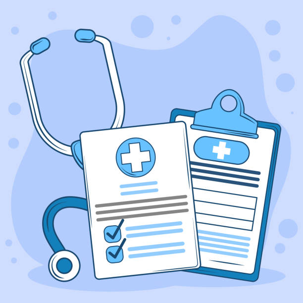 stockillustraties, clipart, cartoons en iconen met health medical report - ramos