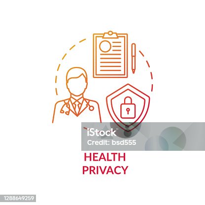 istock Health privacy concept icon 1288649259