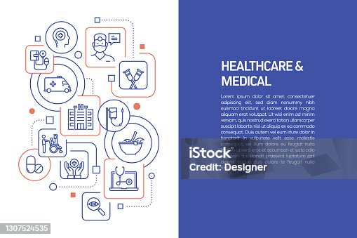 istock Healthcare and Medical Concept, Vector Illustration of Healthcare and Medical with Icons 1307524535
