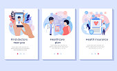 Healthcare and medical service concept illustration set, perfect for banner, mobile app, landing page