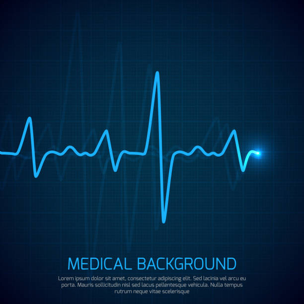 Healthcare vector medical background with heart cardiogram. Cardiology concept with pulse rate diagram Healthcare vector medical background with heart cardiogram. Cardiology concept with pulse rate diagram. Digital cardiogram, illustration of diagnostic curve cardiogram taking pulse stock illustrations