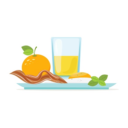 Healthy and nutritious breakfasts, food, vector illustration in flat style