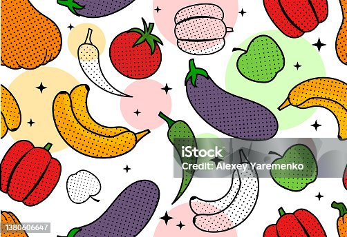 istock Healthy food vector background 1380606647
