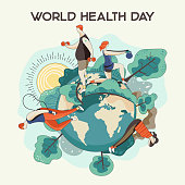 istock Healthy lifestyle for world health day concept 1371871902