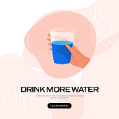 istock Healthy Lifestyle-Drink More Water Concept Vector Illustration for Website Banner, Advertisement and Marketing Material, Online Advertising, Business Presentation etc. 1273495824