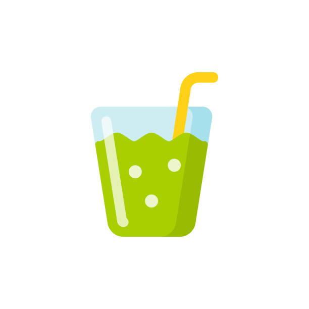 Healthy Smoothie, Cocktail Flat Icon. Pixel Perfect. For Mobile and Web. Healthy Smoothie, Cocktail Flat Icon. smoothie clipart stock illustrations