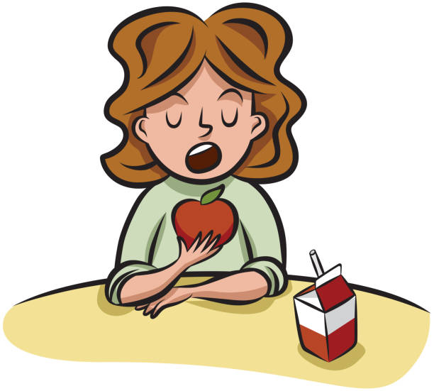 Best Silhouette Of A Girl Eating Apple Illustrations Best Silhouette Of A Girl Eating Apple Illustrations