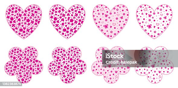 istock heart and flower decorations 1382383874