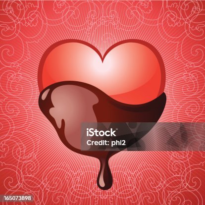 istock Heart Dipped in Chocolate Vector 165073898