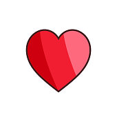Heart icon on white background. Vector illustration. EPS10