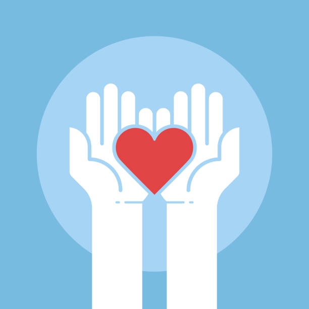 Heart in hands,donation concept,vector illustration.
EPS 10.