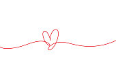 istock Heart shape mono line. Continuous line icon, hand drawn calligraphic element. Flourish clipart. 1271177685
