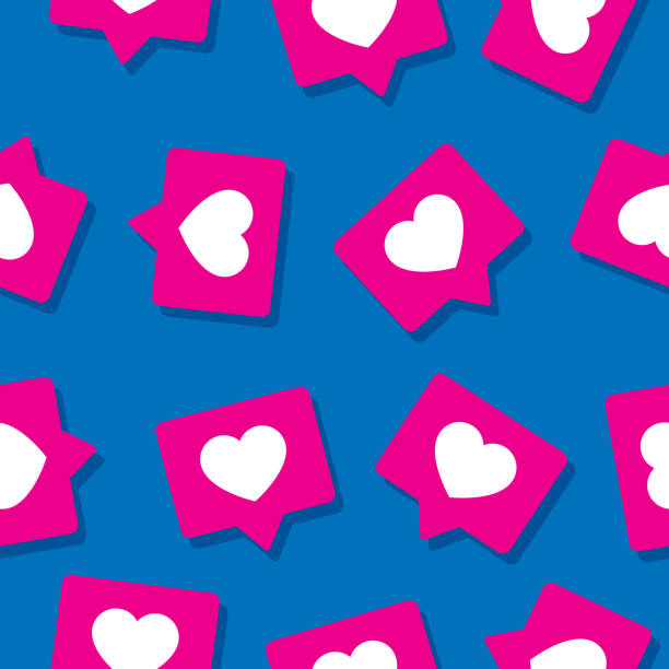 ilustrações de stock, clip art, desenhos animados e ícones de heart speech bubble pattern flat - friends color background