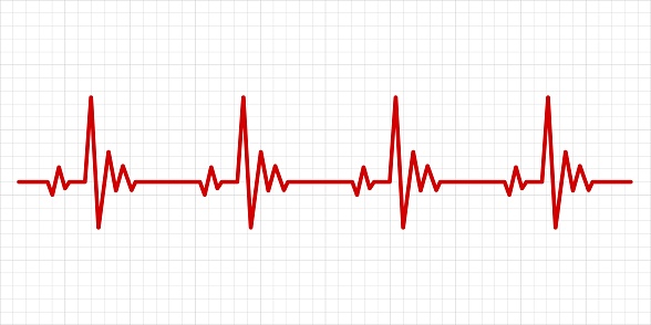 Heartbeat electrocardiogram background
