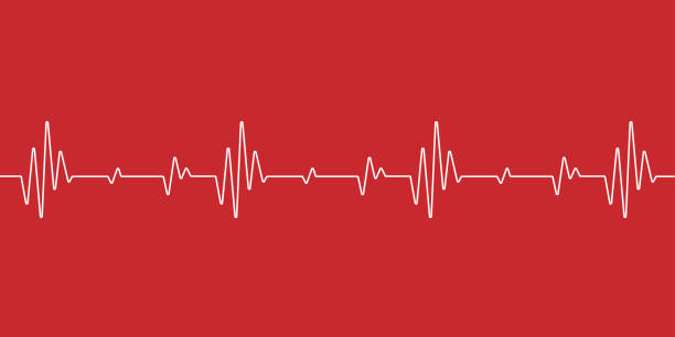 perawatan kesehatan detak jantung dan ikon sains konsep inovasi medis desain vektor latar belakang. - pengukur denyut nadi ilustrasi stok