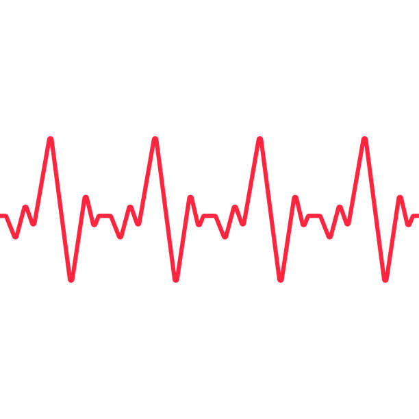 Heartbeat line. Seamless background. Vector  taking pulse stock illustrations