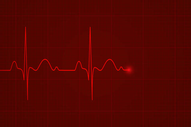 Heartbeat on the monitor Heartbeat on the monitor, vector background pulse trace stock illustrations
