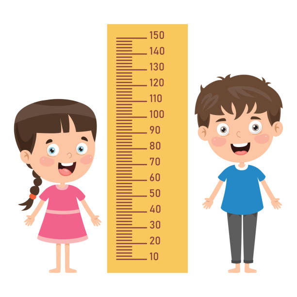 Height Measure For Little Children  tall boy stock illustrations