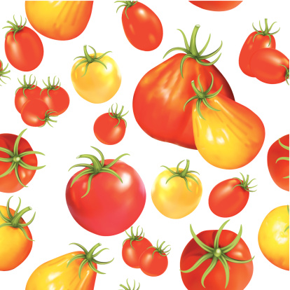Heirloom Tomatoes Seamless Repeating Pattern