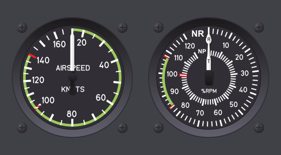 Helicopter airspeed indicators