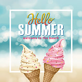 Enjoy a fresh taste of summer with delicious ice-cream at the beach party
