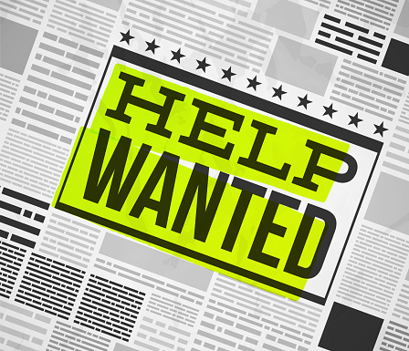 Help Wanted Newspaper Highlighted Advertisement