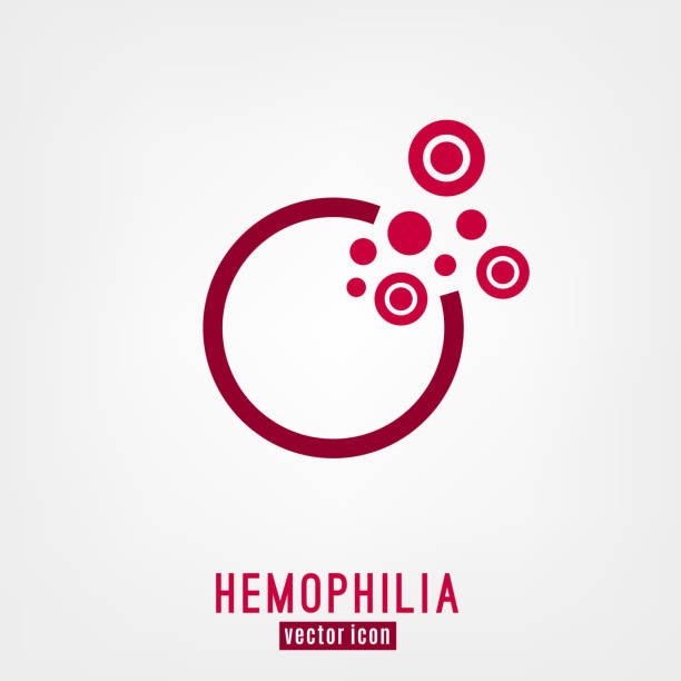 Hemophlia unique logo design Hemophlia unique logo design. Editable vector illustration in bright red color isolated on white background. Medical, health care and educational concept useful for logotype, event symbol or sign creating blood cancer stock illustrations
