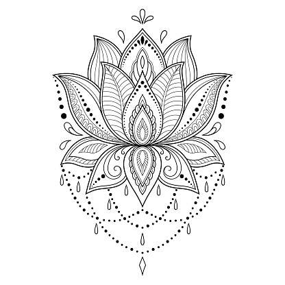 Henna Tattoo Flower Template Mehndi Style Set Of Ornamental Patterns In ...