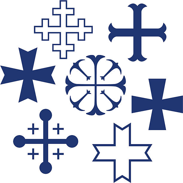 heraldic crosses Various heraldic crosses for your design and heraldry applications maltese cross stock illustrations