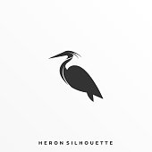 istock Heron Pose Illustration Vector Template 1198413817