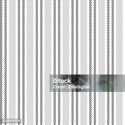 istock Herringbone stripes pattern vector in grey and white. Seamless textured vertical lines for shirt, dress, shorts, blouse, other modern spring summer autumn winter fashion textile design. 1329619559