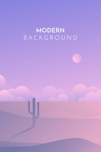 A high quality horizontal seamless background of landscape with desert and cactus. Sunset on a background of a mountain landscape. Vector game graphic. Silhouettes of stones, cacti and plants. A high quality horizontal seamless background of landscape with desert and cactus. Sunset on a background of a mountain landscape. Vector game graphic. Silhouettes of stones, cacti and plants. cactus backgrounds stock illustrations