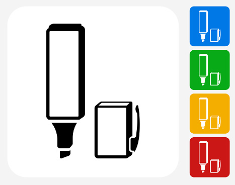 Highlighter Icon Flat Graphic Design