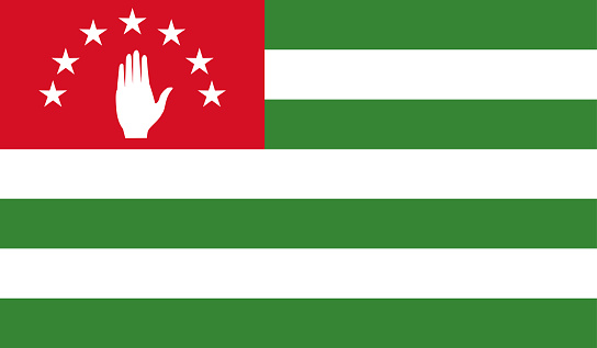 Highly Detailed Flag Of Abkhazia - Abkhazia Flag High Detail - National flag Abkhazia - Vector of Abkhazia flag. EPS, Vector