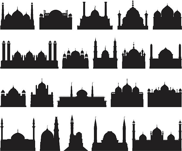 Highly Detailed Mosques 20 mosques- each one unique and detailed. mosque stock illustrations