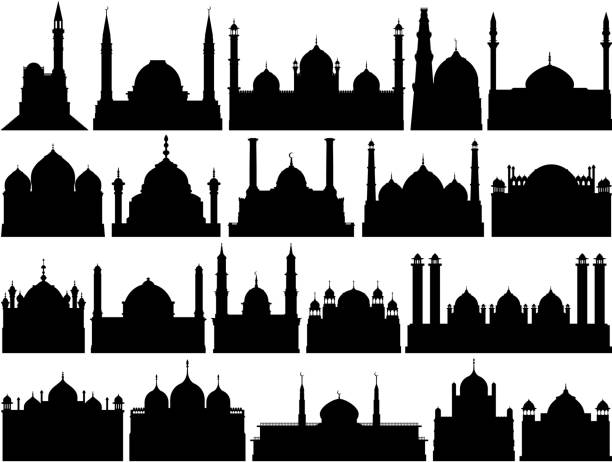Highly Detailed Mosques Highly detailed mosques. mosque stock illustrations