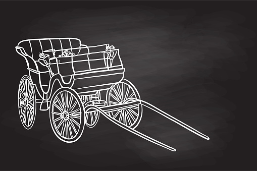 Historic Horse Carriage Chalkboard