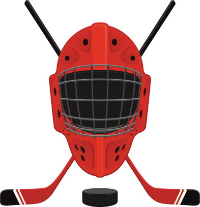 Download Hockey Mask Puck And Sticks Stock Illustration - Download ...