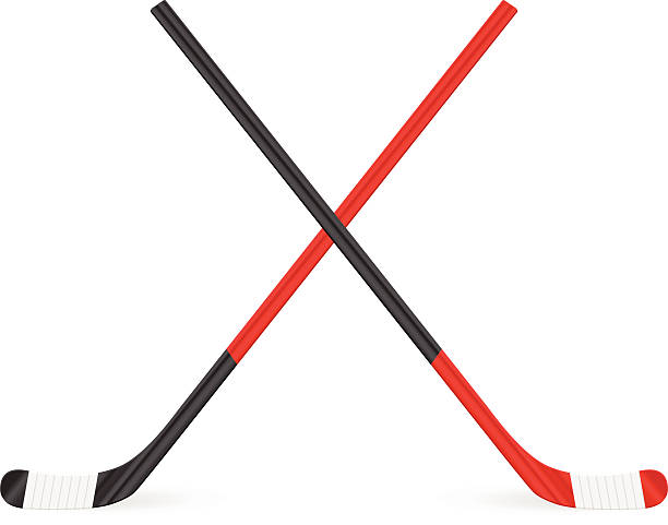 hockey stick Hockey stick on a white background.  hockey stick stock illustrations