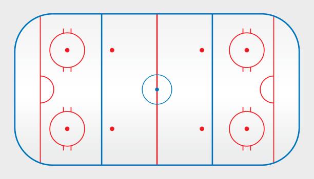 хоккей - indoor ice skating rink stock illustrations.
