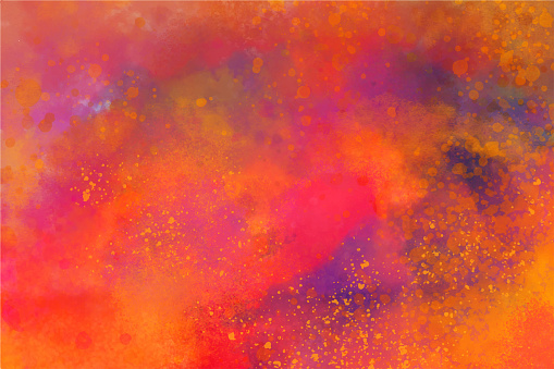 Holi Festival Burst of Colors Watercolor Hand Painted Spray Grunge Abstract Background