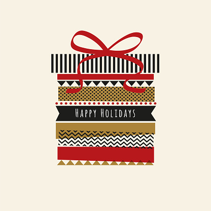 Holiday card with Washi Tape.