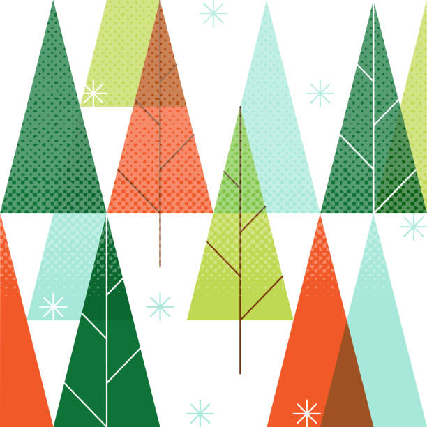 Holiday Forest Scene–Opt.1 vector art illustration