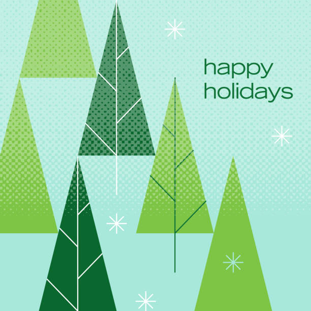 Holiday Forest Scene–Opt.2 vector art illustration