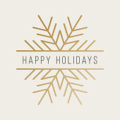 Holiday Greeting Card with Snowflake. Stock illustration