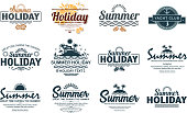 drawn of vector holiday labels.This file has been used illustrator cs3 EPS10 version feature of multiply.