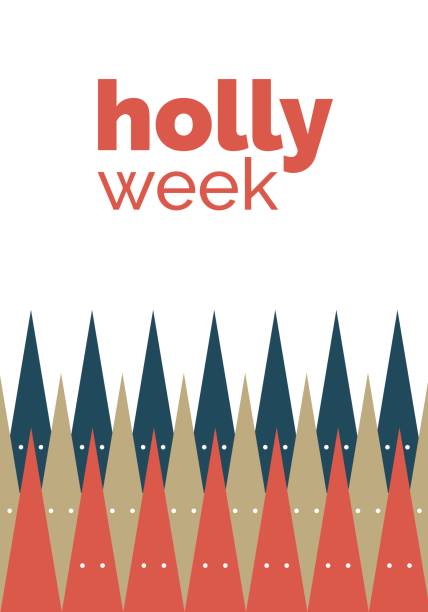 Holly week Poster inspired in spanish holly week holy week stock illustrations
