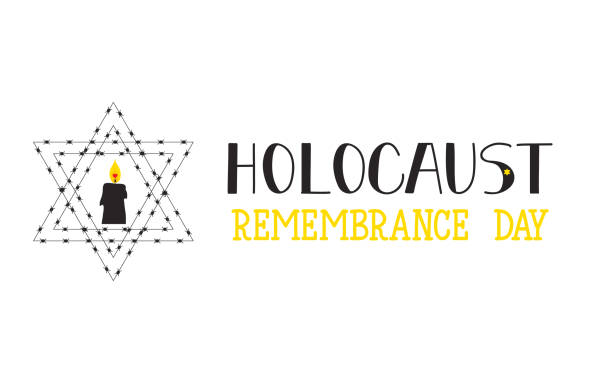 ilustraciones, imágenes clip art, dibujos animados e iconos de stock de día de recuerdo del holocausto. 27 de enero. ilustración de vector - holocaust remembrance day